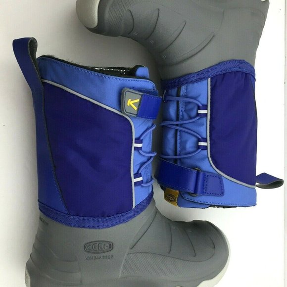 Keen Lumi Winter Boots -40 Waterproof 400g Insulate Grey Blue kids Sz 11 - Picture 6 of 8